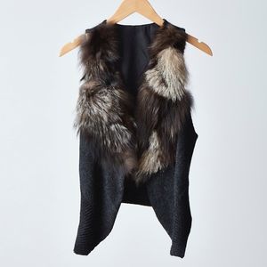 Faux Fur Knit Vest